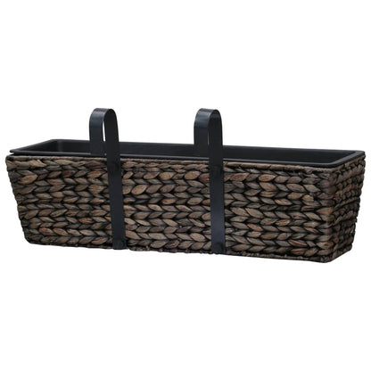 Balkon-Blumenkasten Pflanzkübel 2 Stk. Wasserhyazinthe Braun 60 cm
