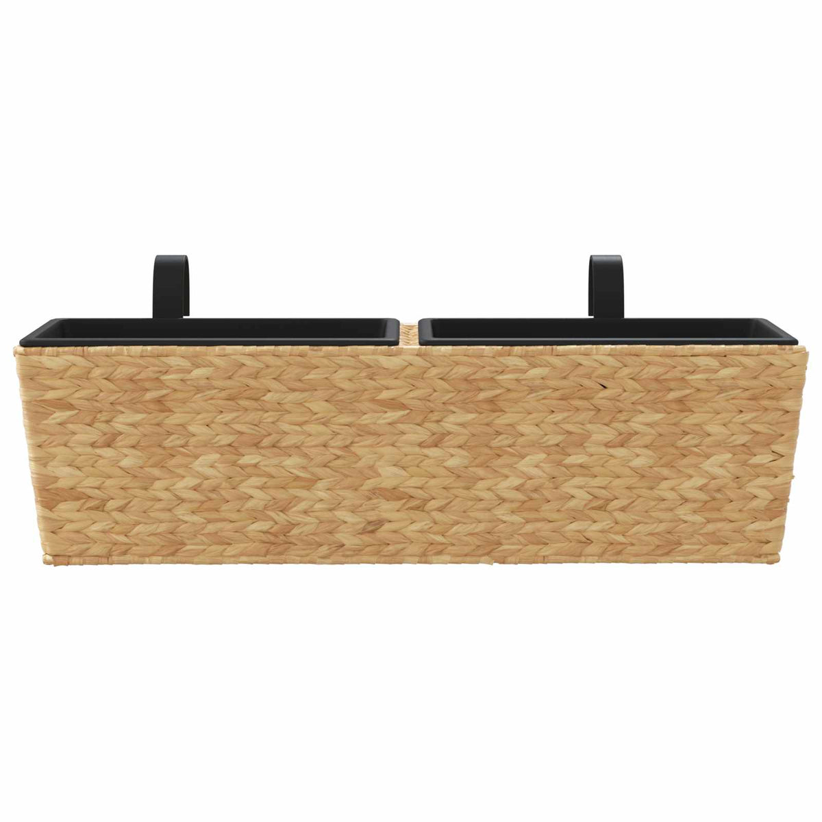 Pflanzkübel 2 Stk. Wasserhyazinthe 80x20x18 cm Braun Balkonkasten