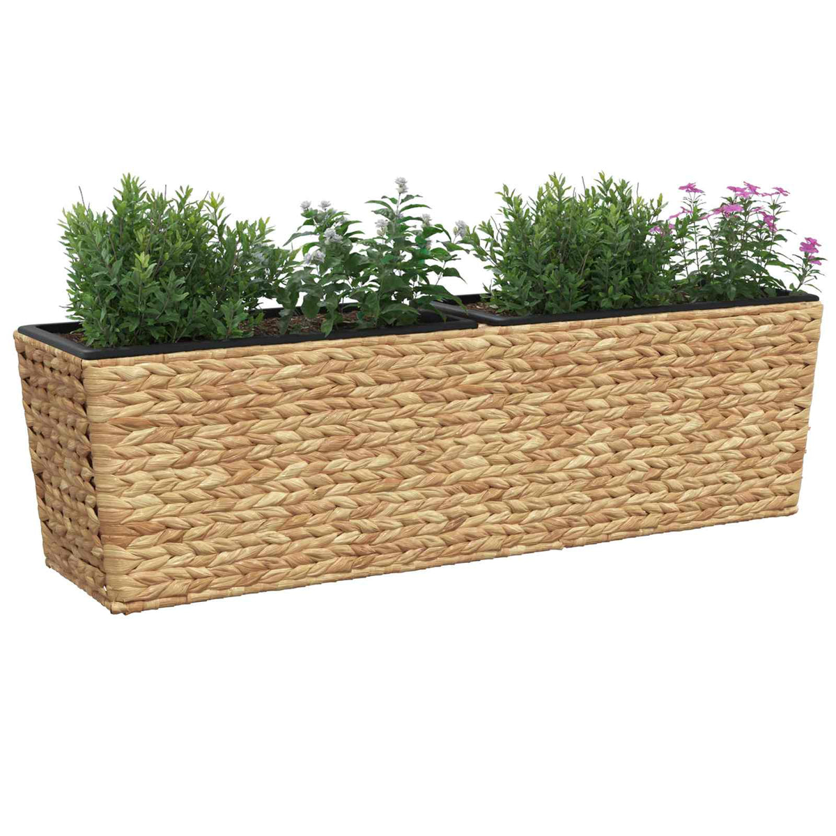 Pflanzkübel 2 Stk. Wasserhyazinthe 80x20x18 cm Braun Balkonkasten