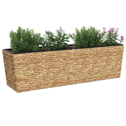 Pflanzkübel 2 Stk. Wasserhyazinthe 80x20x18 cm Braun Balkonkasten