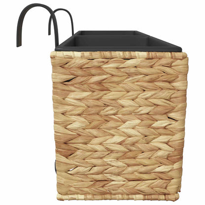 Pflanzkübel 2 Stk. Wasserhyazinthe 80x20x18 cm Braun Balkonkasten