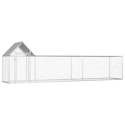 Hühnerkäfig Hühnerstall Stahl 5 x 1 x 1,5 m Auslauf Freigehege Tierkäfig Geflügelstall