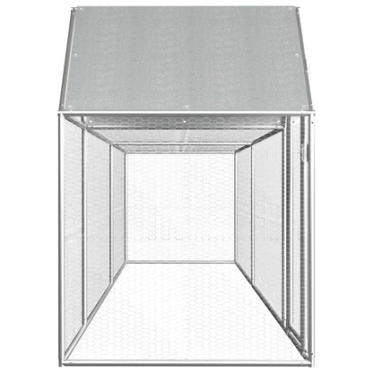 Hühnerkäfig Hühnerstall Stahl 5 x 1 x 1,5 m Auslauf Freigehege Tierkäfig Geflügelstall