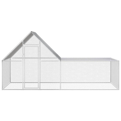 Chicken cage, chicken coop, steel, 4 x 2 x 2 m, run, outdoor enclosure, animal cage, poultry house