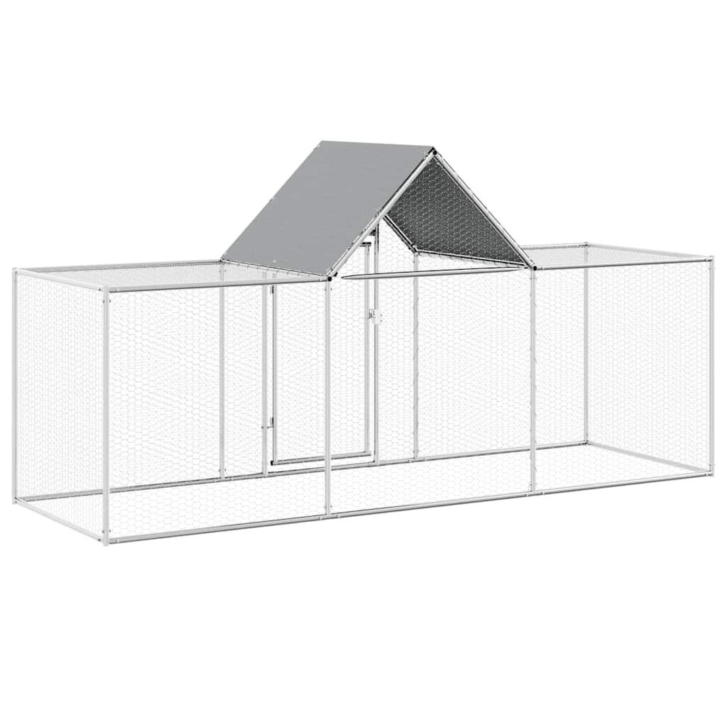Hühnerkäfig Hühnerstall Stahl 3 x 1 x 1,5 m Auslauf Freigehege Tierkäfig Geflügelstall