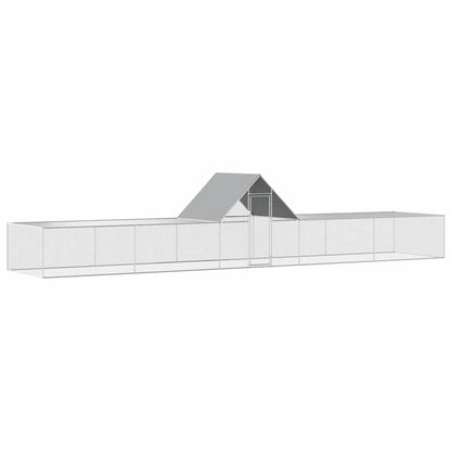 Hühnerkäfig Hühnerstall Stahl 10 x 2 x 2m Auslauf Freigehege Tierkäfig Geflügelstall