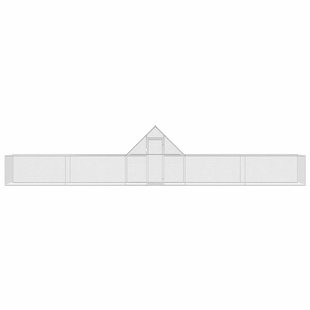Hühnerkäfig Hühnerstall Stahl 10 x 2 x 2m Auslauf Freigehege Tierkäfig Geflügelstall