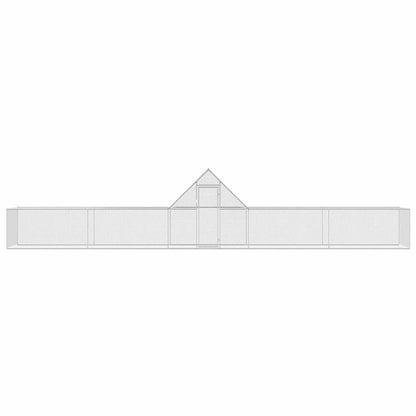 Hühnerkäfig Hühnerstall Stahl 10 x 2 x 2m Auslauf Freigehege Tierkäfig Geflügelstall