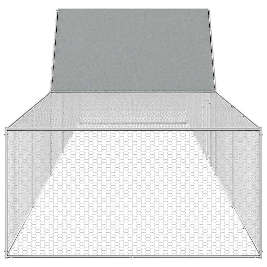 Hühnerkäfig Hühnerstall Stahl 10 x 2 x 2m Auslauf Freigehege Tierkäfig Geflügelstall