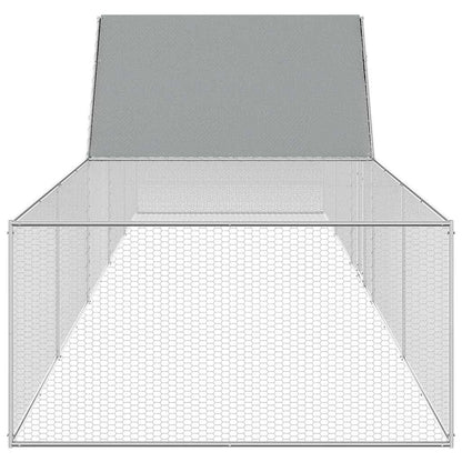 Hühnerkäfig Hühnerstall Stahl 10 x 2 x 2m Auslauf Freigehege Tierkäfig Geflügelstall
