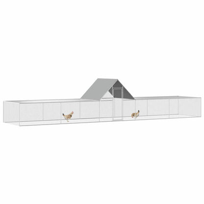 Chicken cage, chicken coop, steel, 10 x 2 x 2m, run, outdoor enclosure, animal cage, poultry house