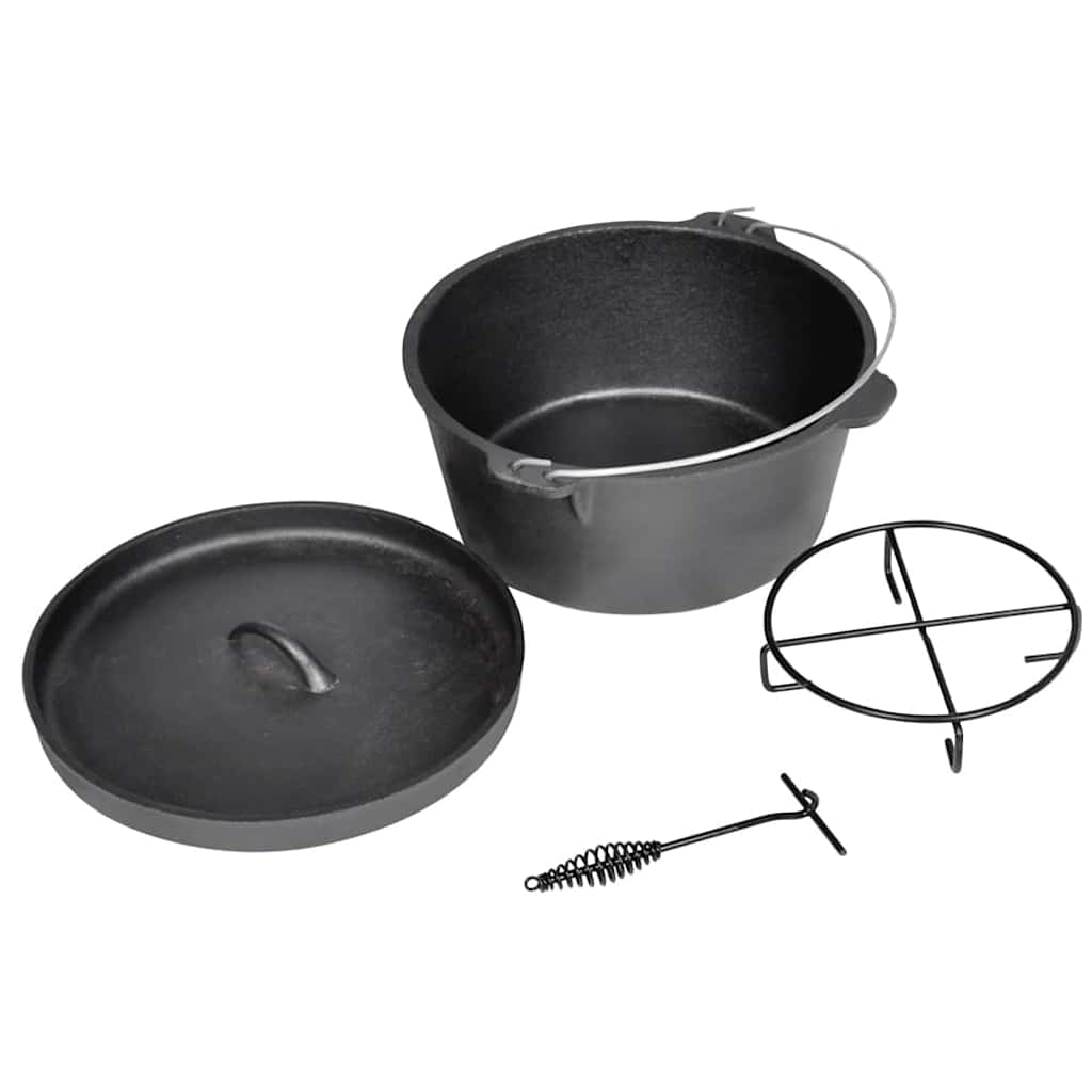 Dutch Oven Bräter Gusseisen 8,8 Liter Holländischer Ofen Schwarz ca. 30cm