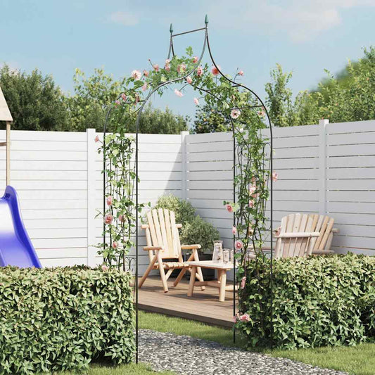 vidaXL Rose Arch with Decorative Spikes, Dark Green