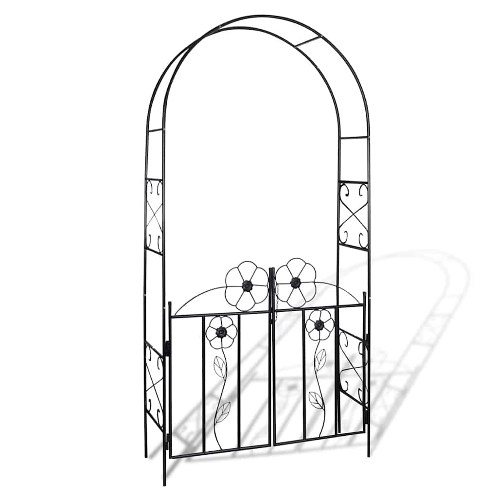 Rosenbogen mit Tür Torbogen Rankgitter Rosensäule Spalier Pergola Gartentor