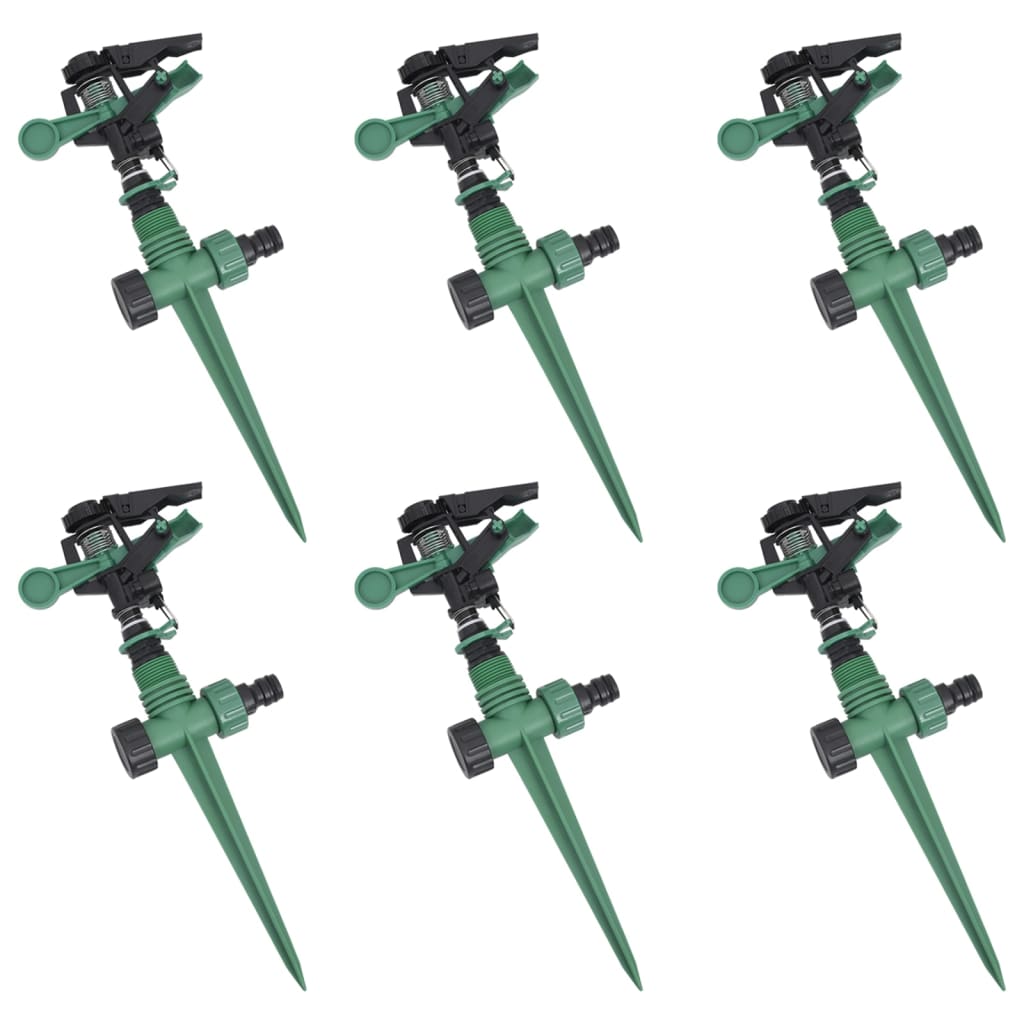 Impuls-Rasensprenger Sprenger Sprinkler Impulsregner 6er Set Flächenregner