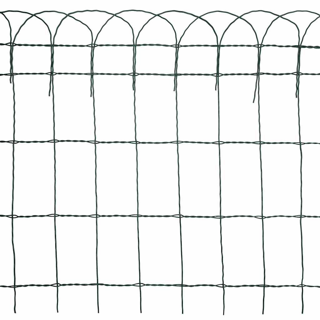 vidaXL Garden Fence Powder-Coated Iron 10×0.65 m