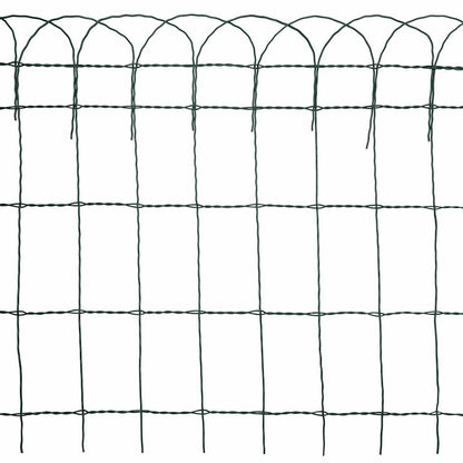 vidaXL Garden Fence Powder-Coated Iron 10×0.65 m