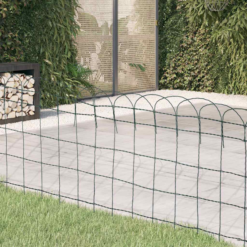 vidaXL Garden Fence Powder-Coated Iron 10×0.65 m