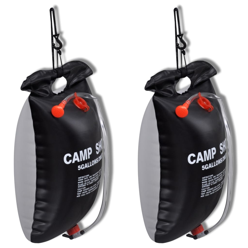 2er Set Solardusche Campingdusche Gartendusche Dusche PVC 59,5 x 40 cm