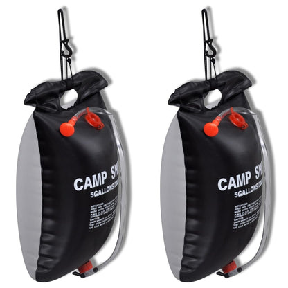 2er Set Solardusche Campingdusche Gartendusche Dusche PVC 59,5 x 40 cm