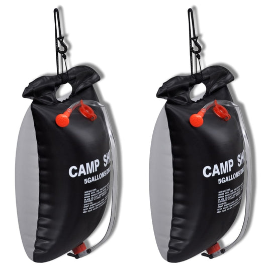 2er Set Solardusche Campingdusche Gartendusche Dusche PVC 59,5 x 40 cm