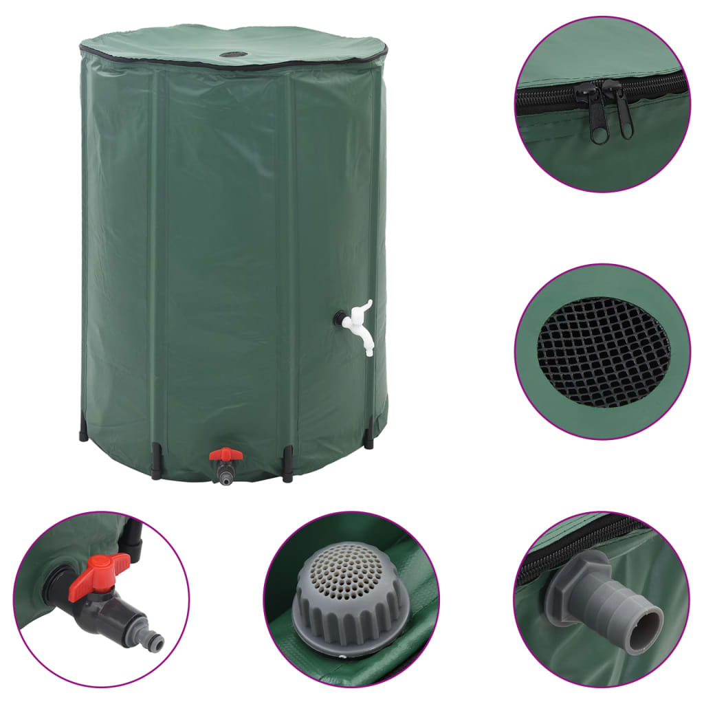 Wasserspeicher Regentonne Wassertank 250L faltbar 60 x 98 cm PVC