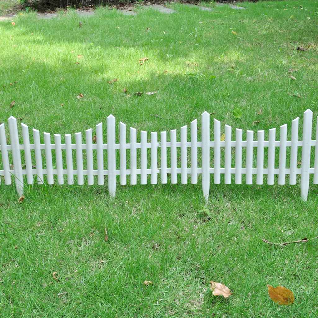 Beeteinfassung Weiß PP 10 m Rasenkante Beetumrandung Gartenzaun