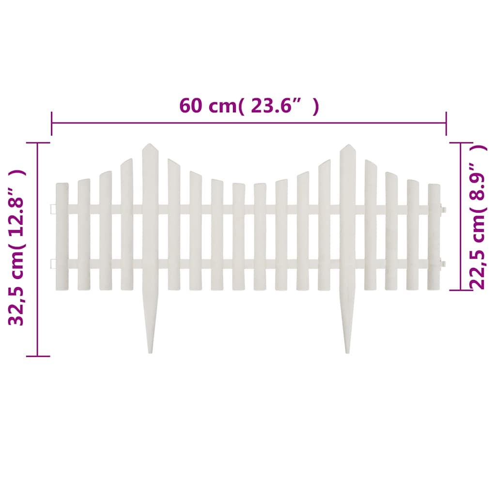 Beeteinfassung Weiß PP 10 m Rasenkante Beetumrandung Gartenzaun