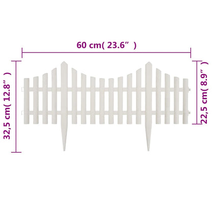 Beeteinfassung Weiß PP 10 m Rasenkante Beetumrandung Gartenzaun