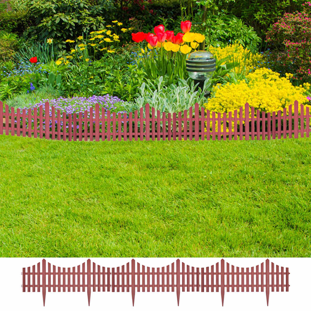 Beeteinfassung Braun PP 10 m Rasenkante Beetumrandung Gartenzaun