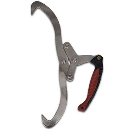 Forestry grapple log lifter, 2-piece set, TPR handle, wood tongs, wood hook, log lifter