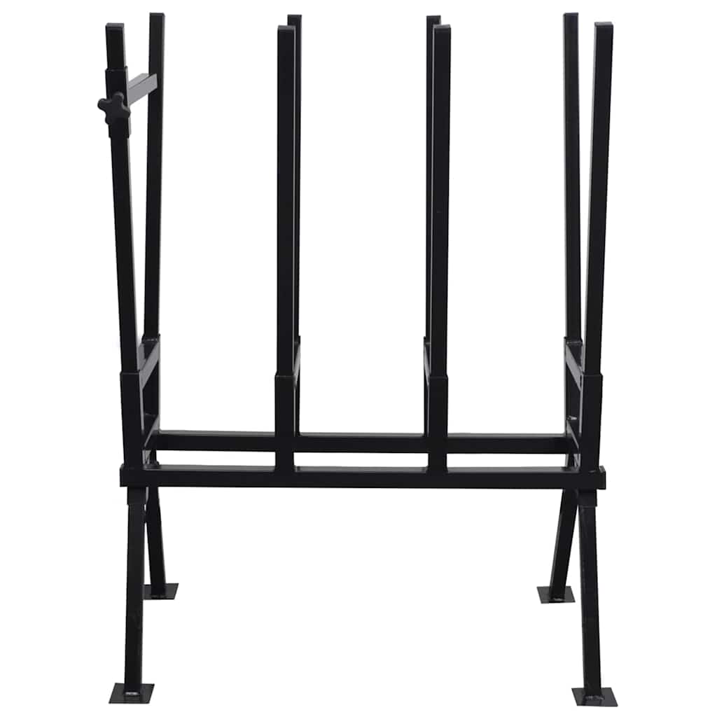 Powder-coated black metal sawhorse, wood sawhorse up to 400 kg, steel sawhorse