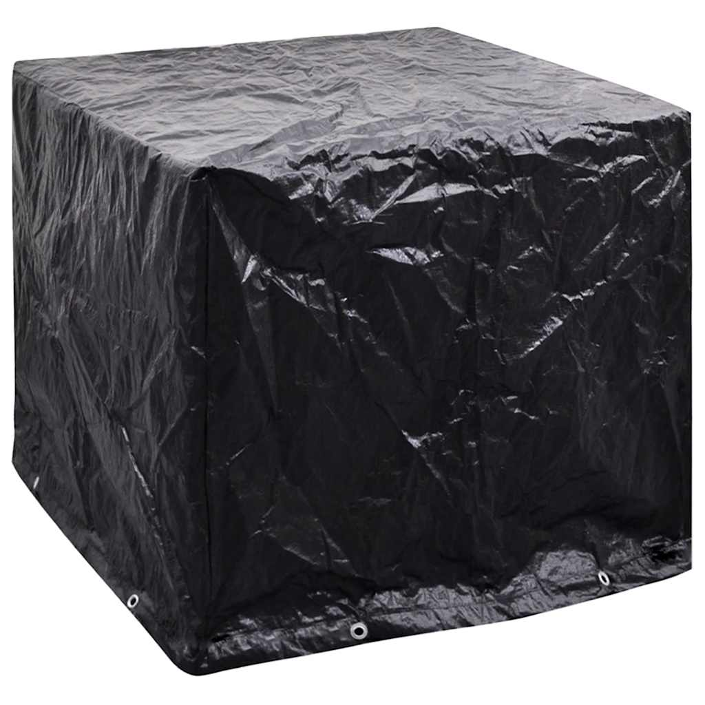 IBC tank cover with 8 eyelets, 116x100x120 cm, black, protective cover for container