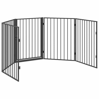 Kaminschutzgitter für Tiere Stahl schwarz 123x123x76cm Haustier Funkenschutz