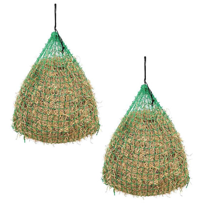 Hay nets, 2 pieces, round, 1x1 m, PP hay rack, green, mesh size 4.5x4.5 cm