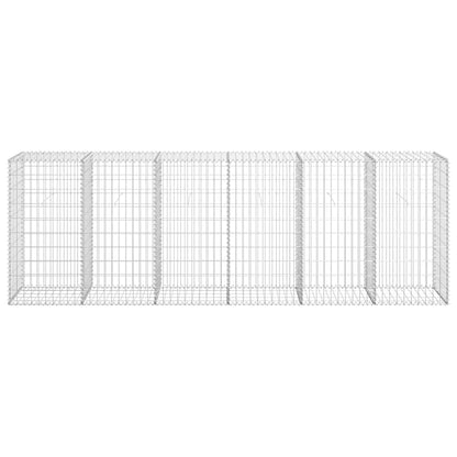 Gabionenwand Verzinkter Stahl 300×50×100 cm Gabionenzaun Drahtkorb Steinmauer Wand