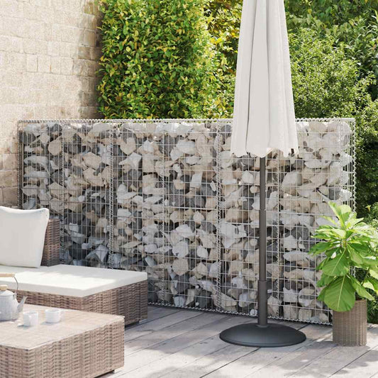 Gabion wall, galvanized steel, 300×50×150 cm, gabion fence, wire basket, stone wall