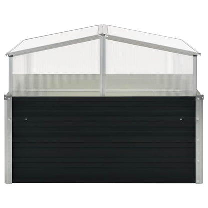 vidaXL Greenhouse Anthracite 100x100x77 cm Galvanized Steel