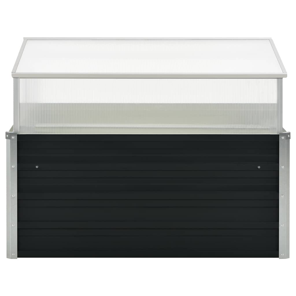 vidaXL Greenhouse Anthracite 100x100x77 cm Galvanized Steel