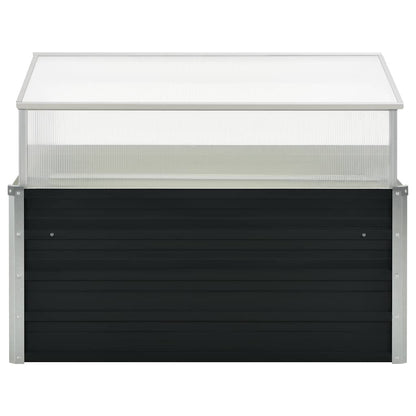 vidaXL Greenhouse Anthracite 100x100x77 cm Galvanized Steel
