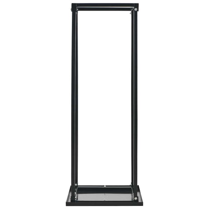 Brennholzregal Stahl Schwarz 37 x 37 x 113 cm Kaminholzlager Feuerholzhalter Boden