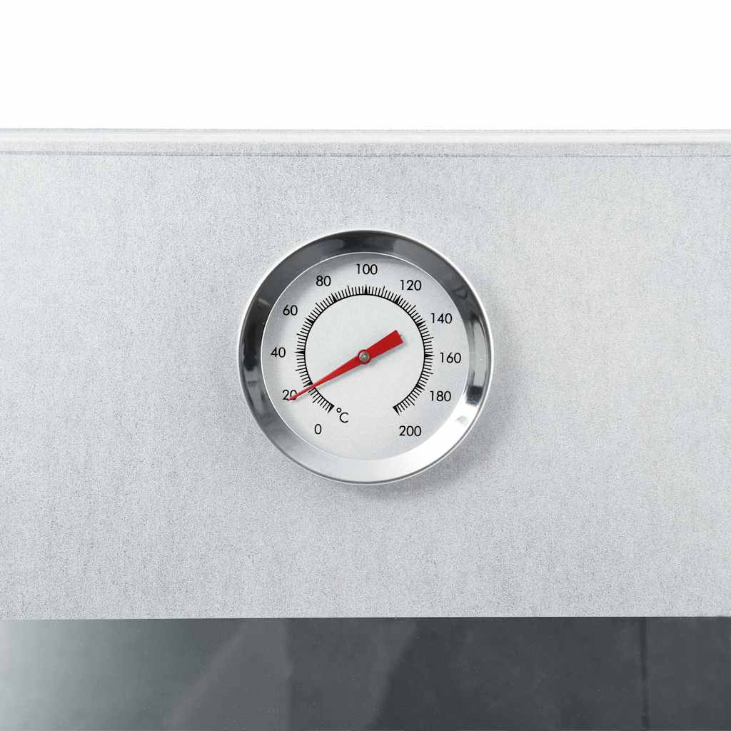 Räucherofen mit 1 kg Räuchermehl Smoker 44,5 x 29 x 83 cm silber verzinkt