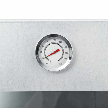 Räucherofen mit 1 kg Räuchermehl Smoker 44,5 x 29 x 83 cm silber verzinkt