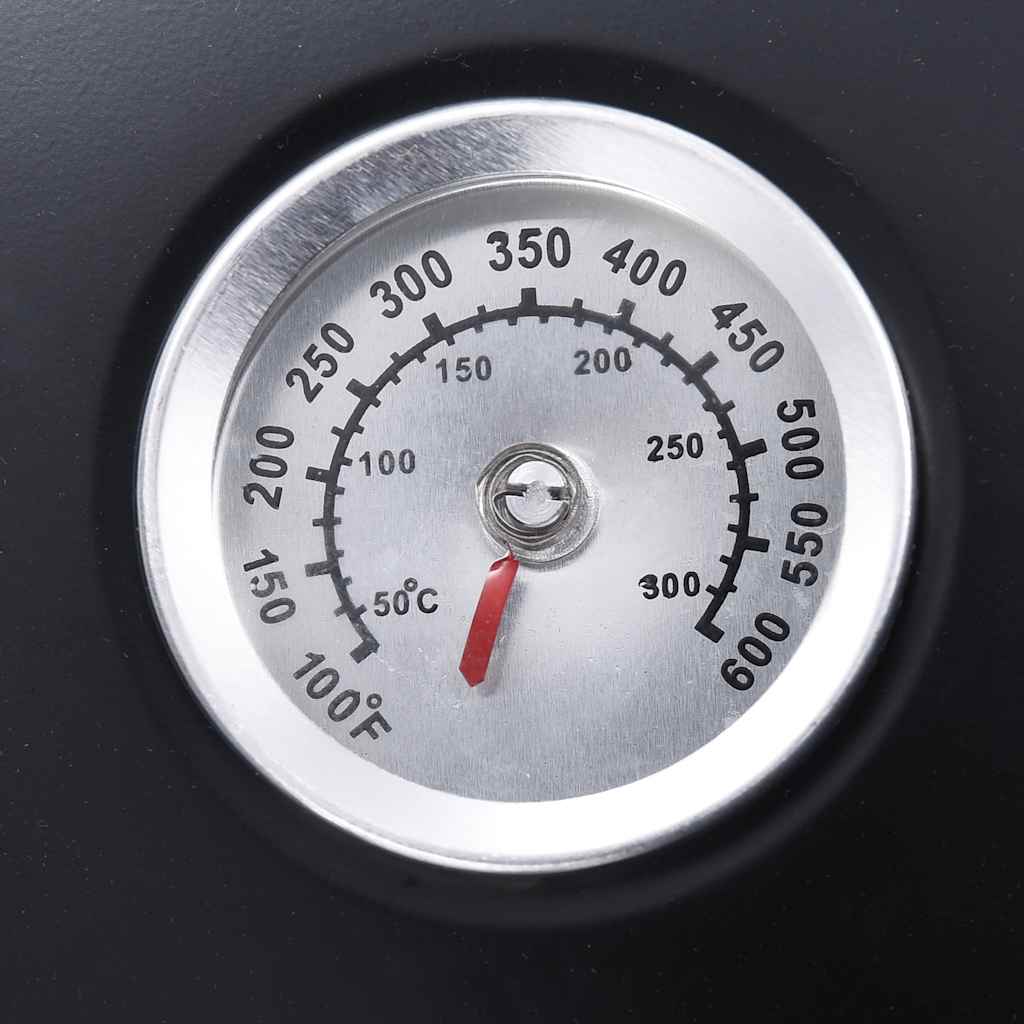 3in1 Räuchergrill Smoker Holzkohlegrill mit Thermometer BBQ Grill
