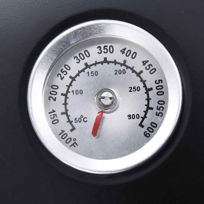 3in1 Räuchergrill Smoker Holzkohlegrill mit Thermometer BBQ Grill