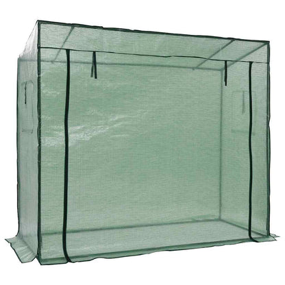 Begehbares Gewächshaus 200 x 80 x 173 cm Foliengewächshaus Rolltür