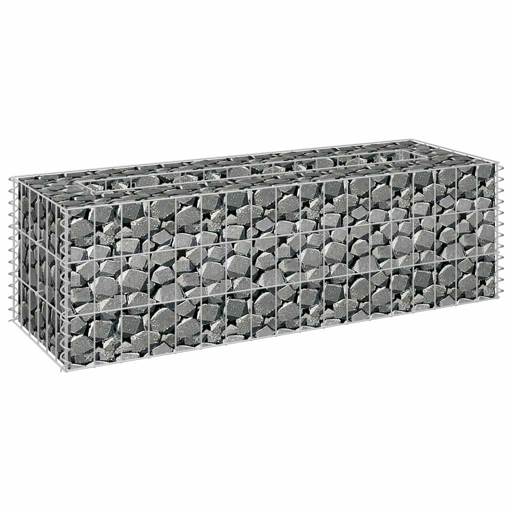 Gabion raised bed, galvanized steel, 90×30×30 cm, plantable
