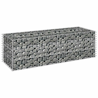 Gabion raised bed, galvanized steel, 90×30×30 cm, plantable