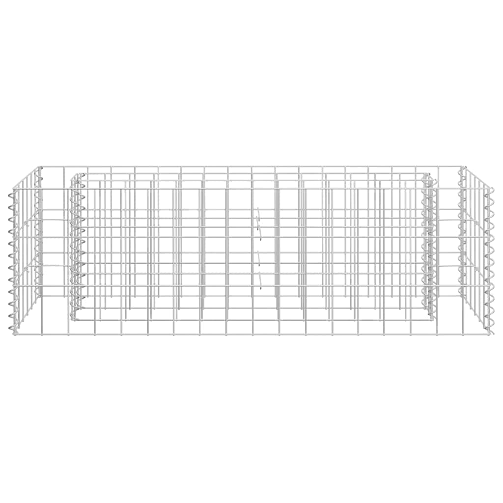 Gabion raised bed, galvanized steel, 90×30×30 cm, plantable