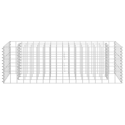 Gabion raised bed, galvanized steel, 90×30×30 cm, plantable
